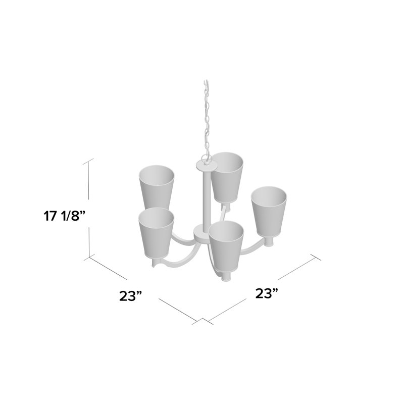 Alejandre 5 - Light Dimmable Classic / Traditional Chandelier, Forest Bronze