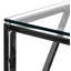 Table d'appoint moderne carrée avec plateau en verre trempé et plateau en métal doré-2138779319