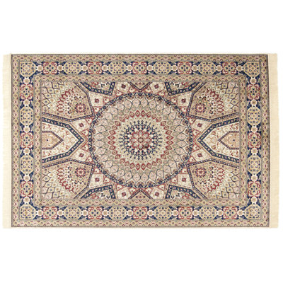 Anaheim Rectangle 37 cm x 55 cm Geometric Viscose Flatweave Dhurrie Area Rug