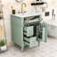 Meuble-lavabo autoportant contemporain avec tablette réglable, lavabo en céramique et grand rangement-832032855-832032850