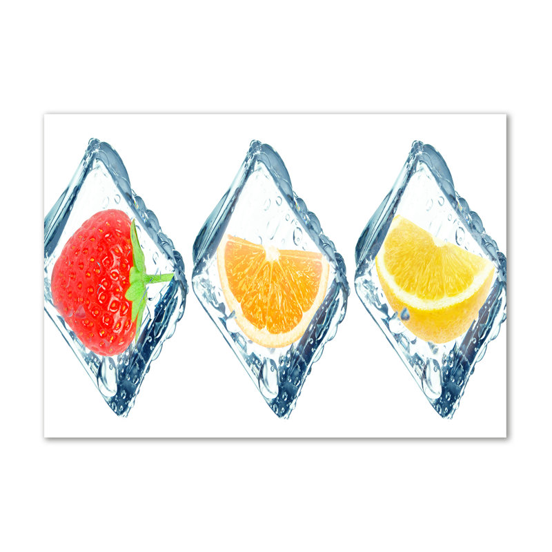 Fruit In Cubes - Wrapped Canvas Print