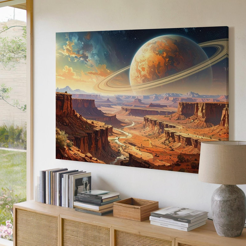 Art mural sur toile Alien Landscape, H 9 po x l 12 po