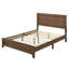 Superbe grand lit au fini chêne - structure en bois synthétique, tête de lit rectangulaire, 12 lattes, luxe de chambre à coucher, assurance de la qualité