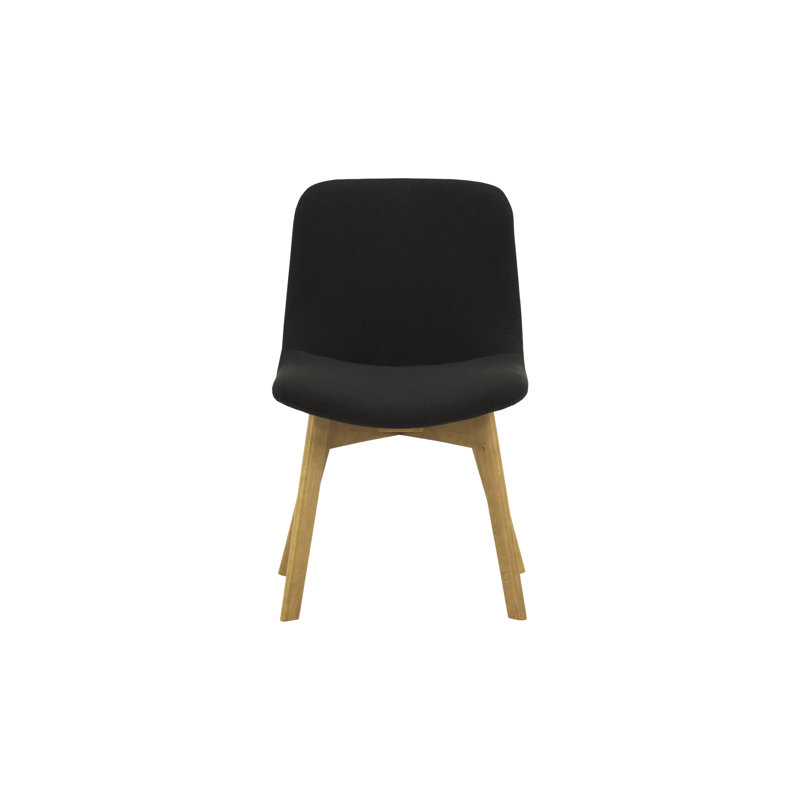 Barnard 47cm H Polyester Blend Upholstered Side Chair, Black