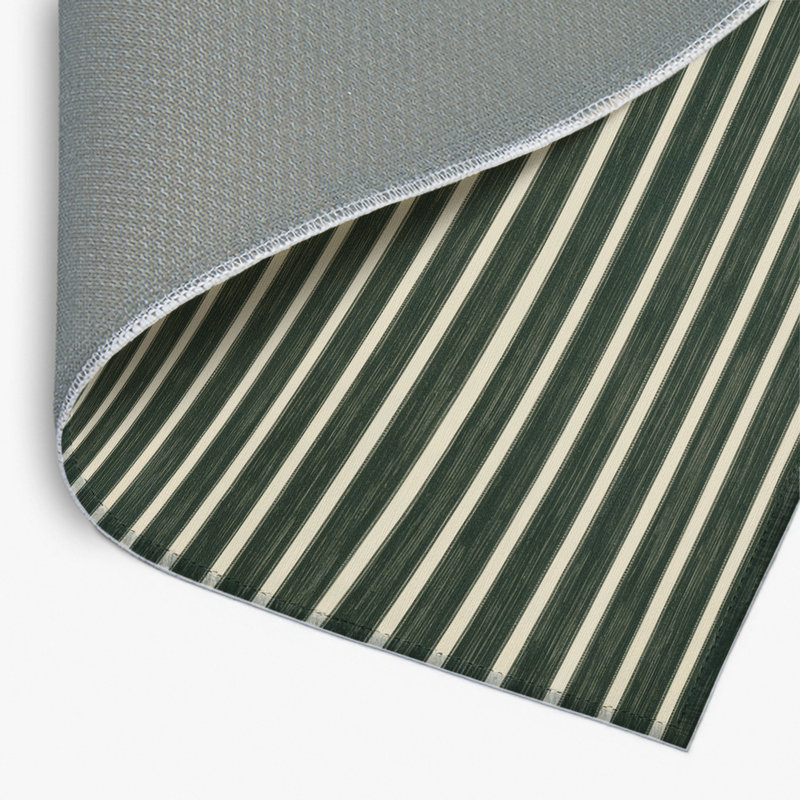 Tapis intérieur / extérieur vert HorizontalStripes, Rectangulaire 2 pi x 3 pi
