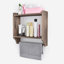 Tablette décorative en bois d'épinette 2 pièces avec barre à serviettes Lamartine