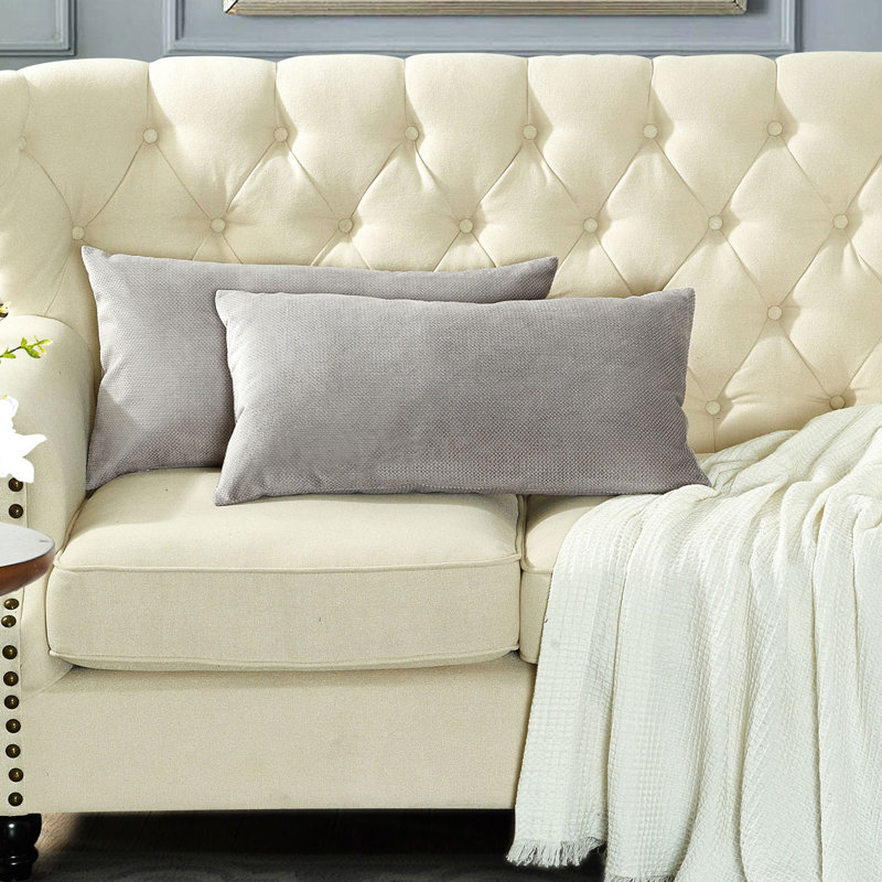Housse de coussin lombaire 14 po Milliken, Argent