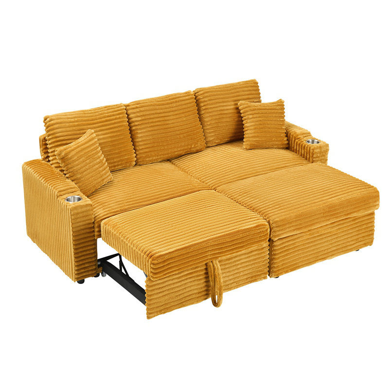 Canapé polyvalent pliable avec porte-gobelets et fonction de rangement pour la maison