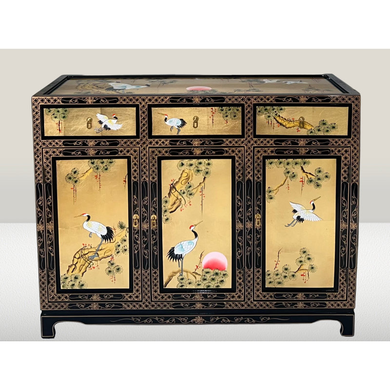 Schneck Gold Leaf Accent Sideboard Cabinet