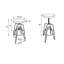 Tabouret de bar pivotant à hauteur réglable en bois massif Lindzie-48375124
