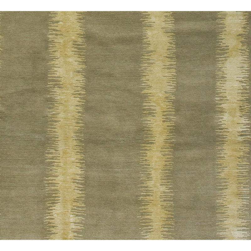 Tapis rectangulaire beige / olive, Rectangle 8 pi x 10 pi
