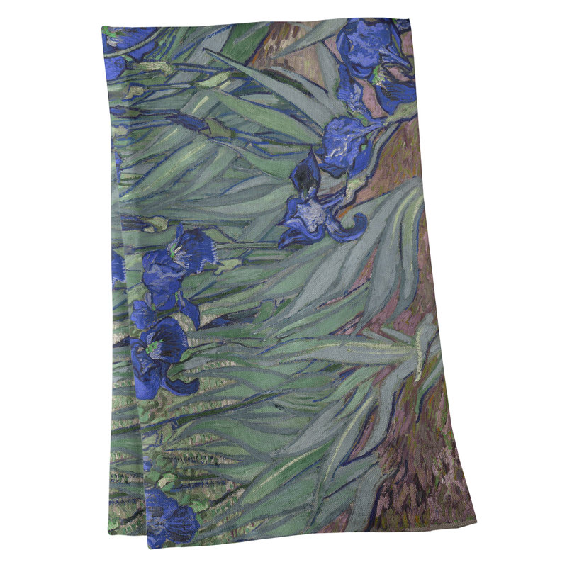 Tea Towel Kitchen Towel, Poly Twill, Dark Purple/Light Green