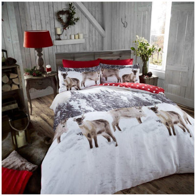 Husnah Cotton No Pattern Duvet Cover Set with Pillowcases Included