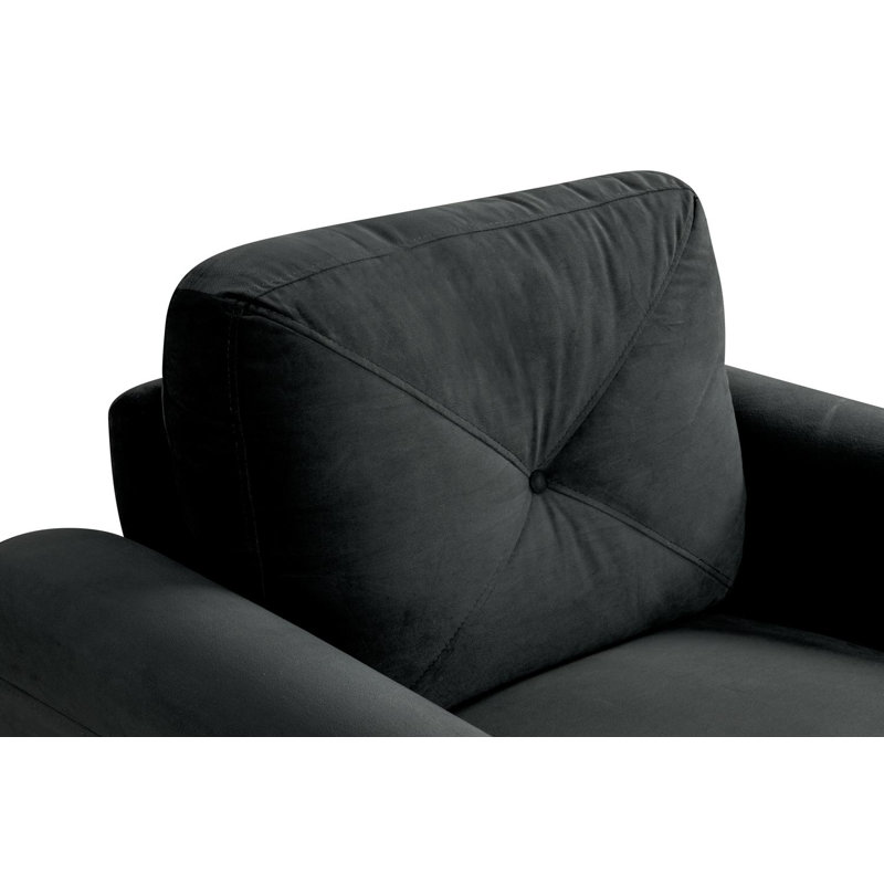 Fauteuil d'appoint en velours, Noir