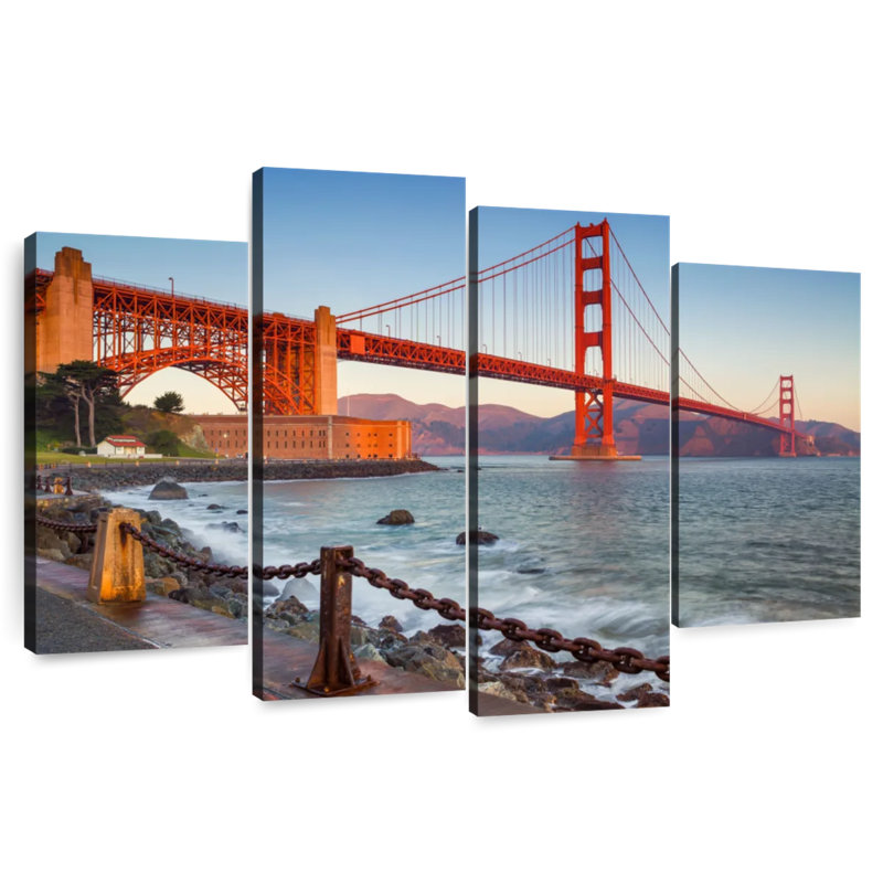 Lilie Golden Gate Bridge At Sunset