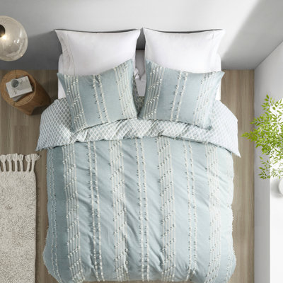 3 pièces de literie pour lit double / grand lit en coton avec motif de boutons