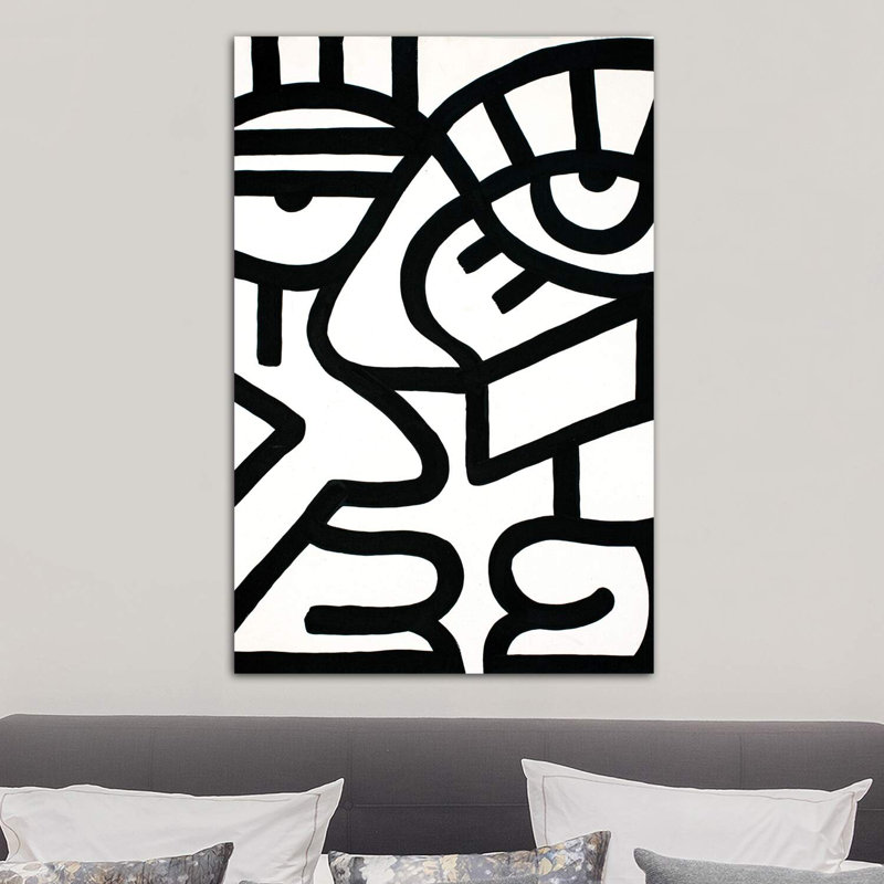 «Talking» par Billy, reproduction d'artiste, Toile tendue, H 40 po x l 26 po x P 1,5 po