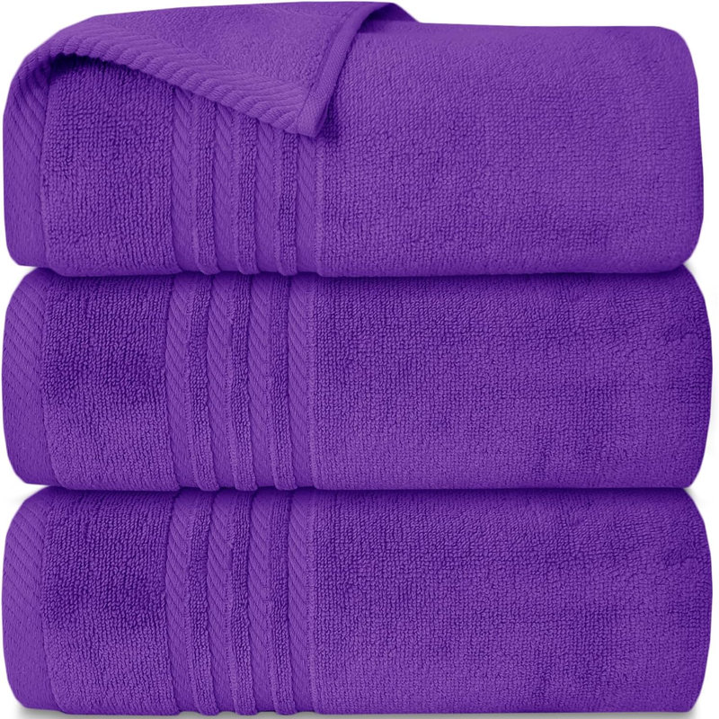 3Pk Zero Twist Large Bath sheet 80x140, Purple