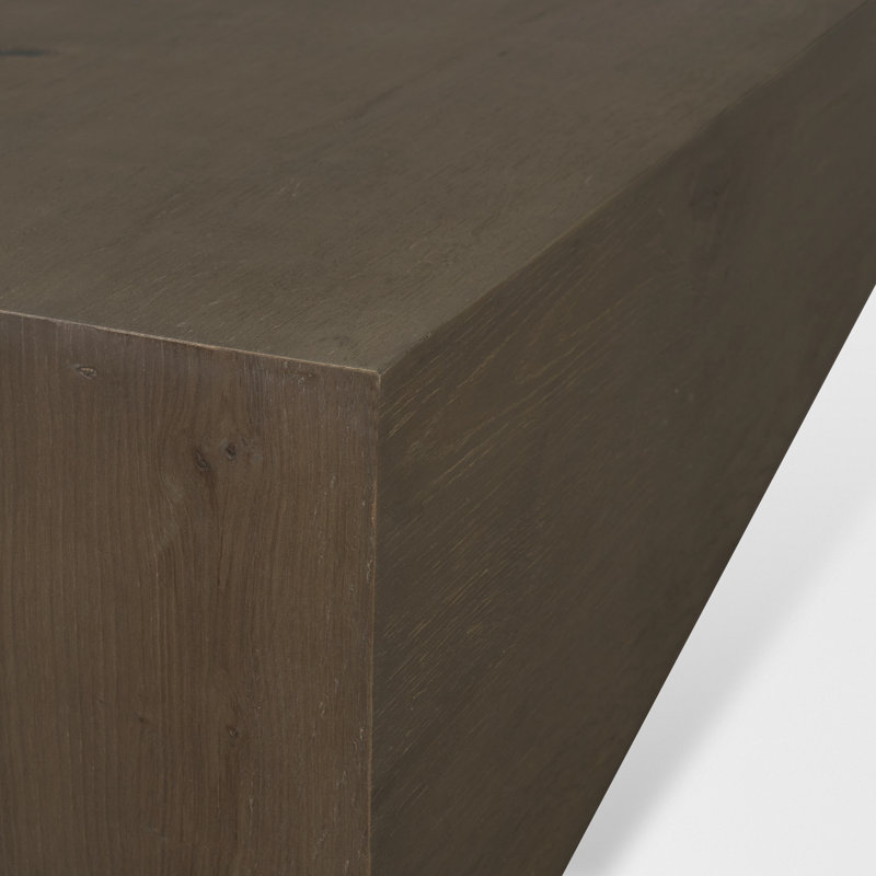 West Solid Wood Coffee Table, Dark Brown