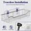 Serviteur de douche - Organisateur de douche adhésif avec étagère de rangement en acier inoxydable antirouille, sans perceuse, avec crochets pour accessoires de salle de bain, paquet de 2-122043041