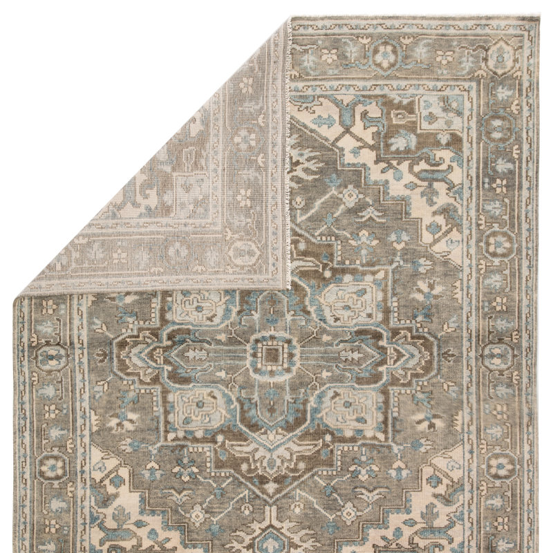 Winter Hand Knotted Wool Oriental Area Rug, Runner 3' x 12'