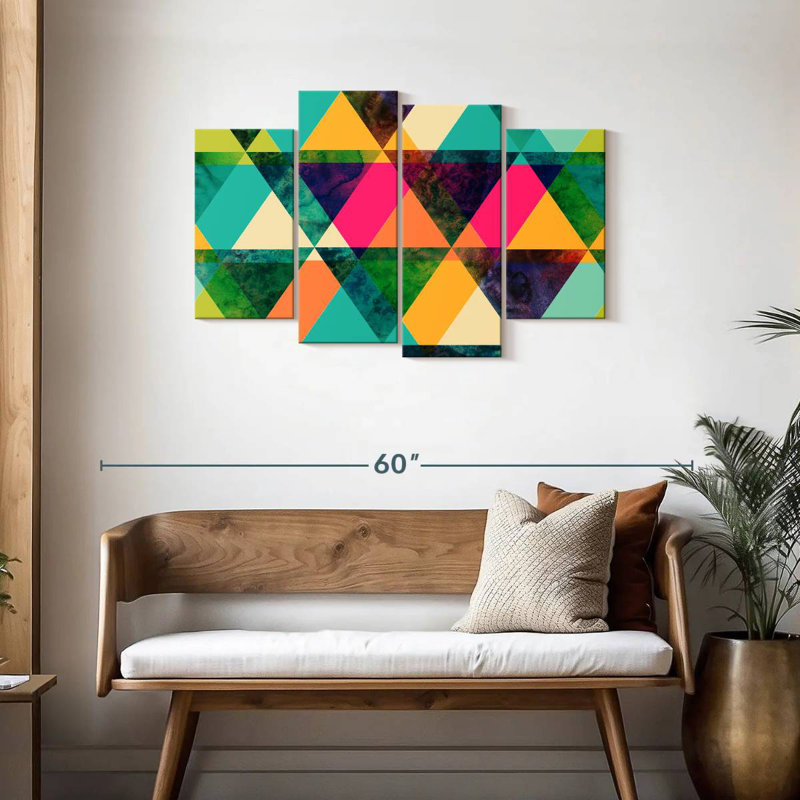 Colorful Triangles, 27" H x 43" W