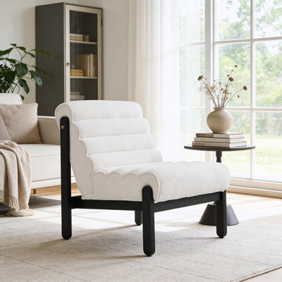 Chaise d'appoint avec structure en bois massif