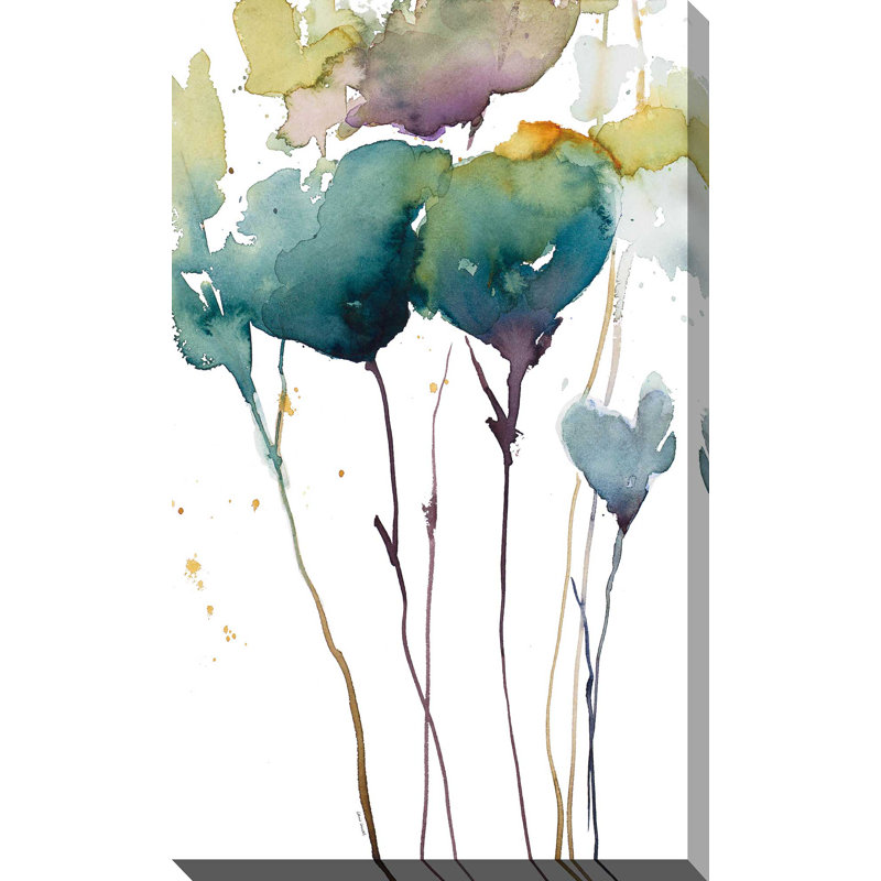 Wildflower Grace I - Reproduction d'art sur toile tendue, H 48 po x l 24 po x P 1,5 po