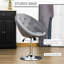 Jonina Swivel Upholstered Adjustable Height Counter Stool with Metal Frame