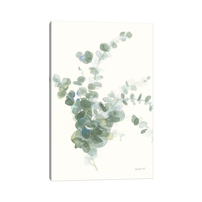 « Parfumé Sprig II cool » par Danhui nai, reproduction d’art, H 48 po x l 32 po x P 1,5 po, Toile tendue, Pas de tapis
