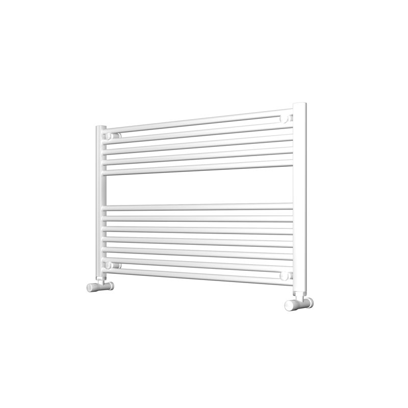 Shaunna Straight Towel Rail Heated Towel Rails, White, 60cm H x 100cm W x 3cm D