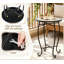 Table de bout en mosaïque florale jaune et noire, table basse d'appoint d'extérieur en métal à base en X, support à plante décoratif avec pieds anti-rayures pour la décoration intérieure de la cour