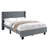 Upholstered Bed Frame with Wingback Tufted Headboard-23695136-23695149