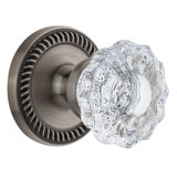 Grandeur Newport Rosette Single Dummy with Versailles Crystal Door Knob