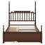 Base de lit plateforme classique en bois avec tête de lit à broche, lit gigogne simple TG et 2 tiroirs de rangement-133218383