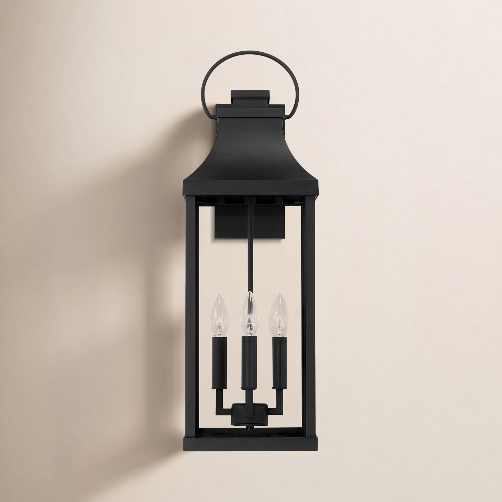 Caden 4 Light Outdoor Wall Light, Black