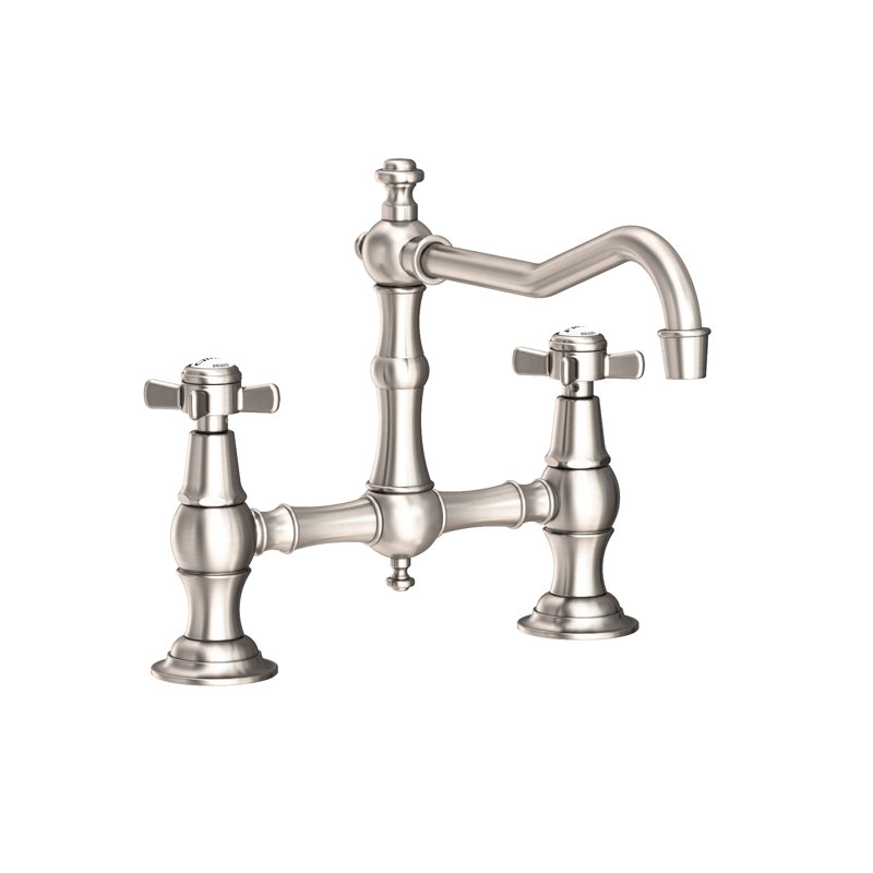 Fairfield Kitchen Bridge Faucet, Satin Nickel
