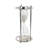 Decorative Glass Hourglass with Metal Frame Sculpture for Home Decor - ModernSand Timer Object Accent for Office Desk or Living Room Decoration - Silver-223653217