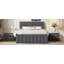 Lit plateforme tapissier avec couchette simple et 3 tiroirs Christiano-887895014