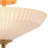 3 - Light Pleated Glossy White Glass Cone Semi Flush Mount