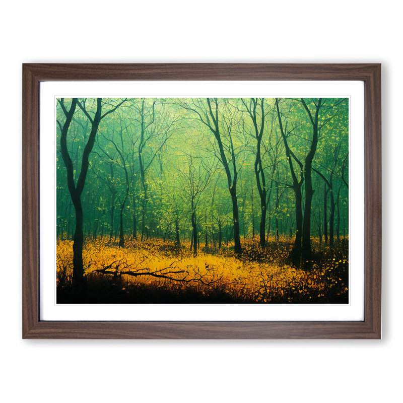 Sweet Spring Forest - Framed Print, 46cm H x 64cm W x 2cm D, Brown