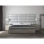 Panneaux muraux capitonnés Sapan - Têtes de lit murales pour lit queen/plein - Velours gris gothique - Ensemble de 4 panneaux modulaires-427472941-427472924