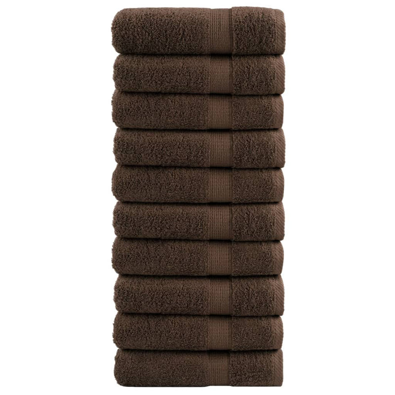 Nerte 100% Cotton Hand Towel, 150cm L x 100cm W, Brown/White/Pink