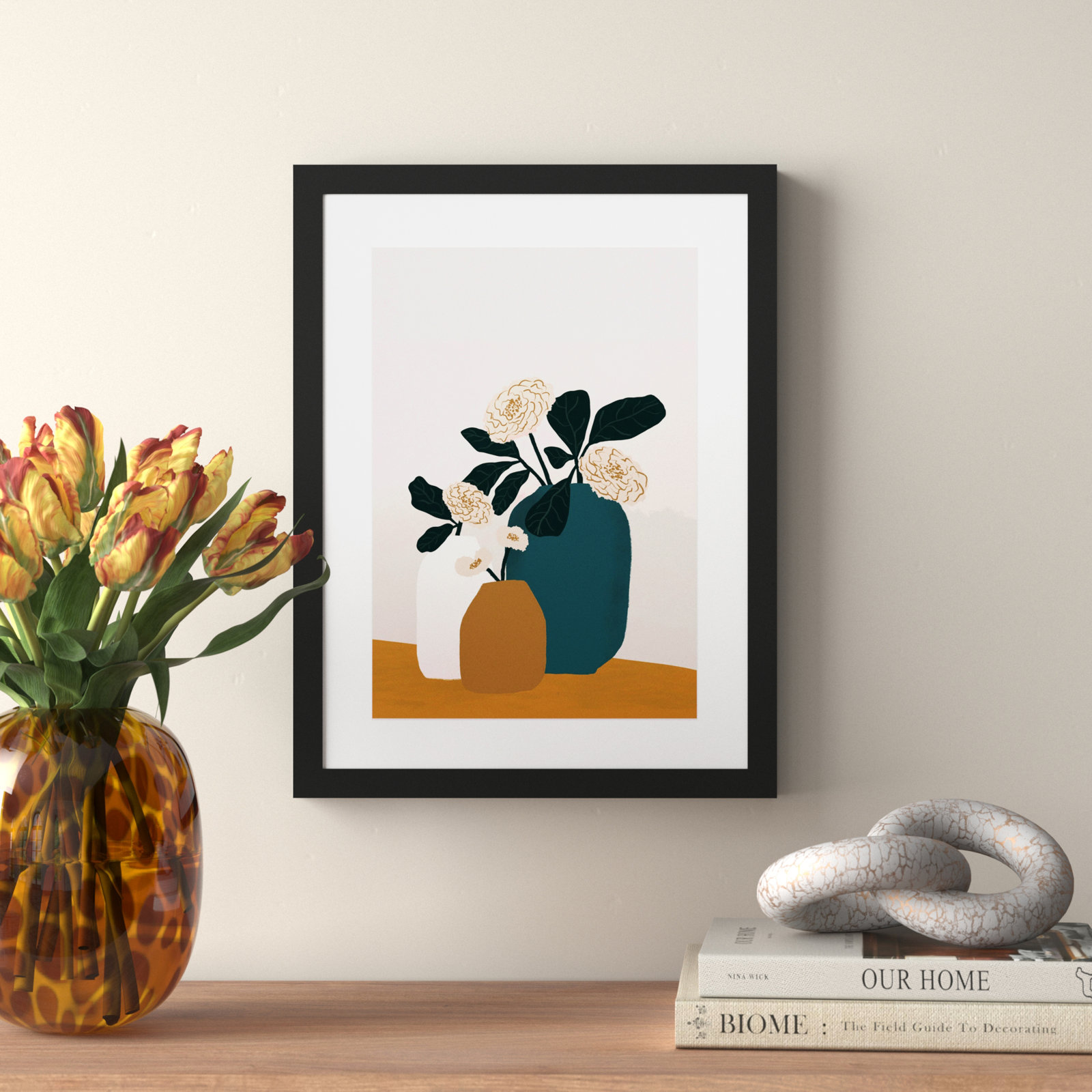 Stillness Print by Oris Eddu, Black Framed, 17" H x 13" W