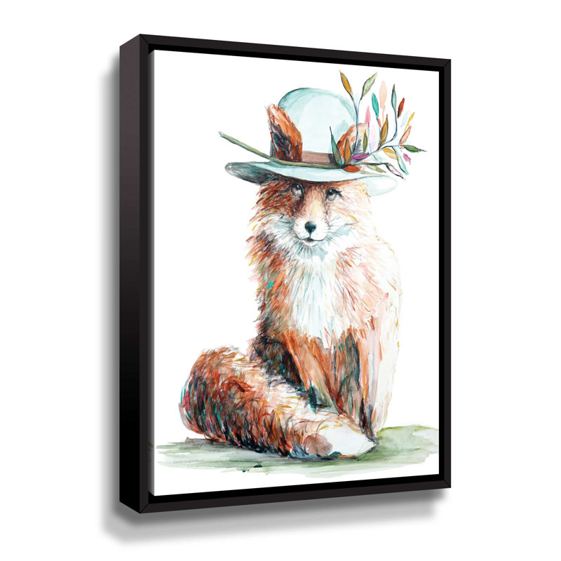 Enchanted Fox Gallery, Cadre noir, H 18 po x l 14 po x P 2 po