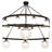 20 - Light Dimmable Wagon Wheel Chandelier