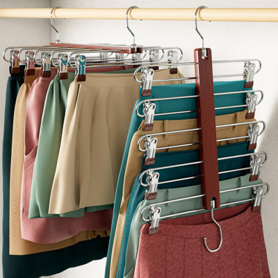 Rangement pour garde-robe et solution de rangement avec crochet pivotant à 360 °, paquet de 2