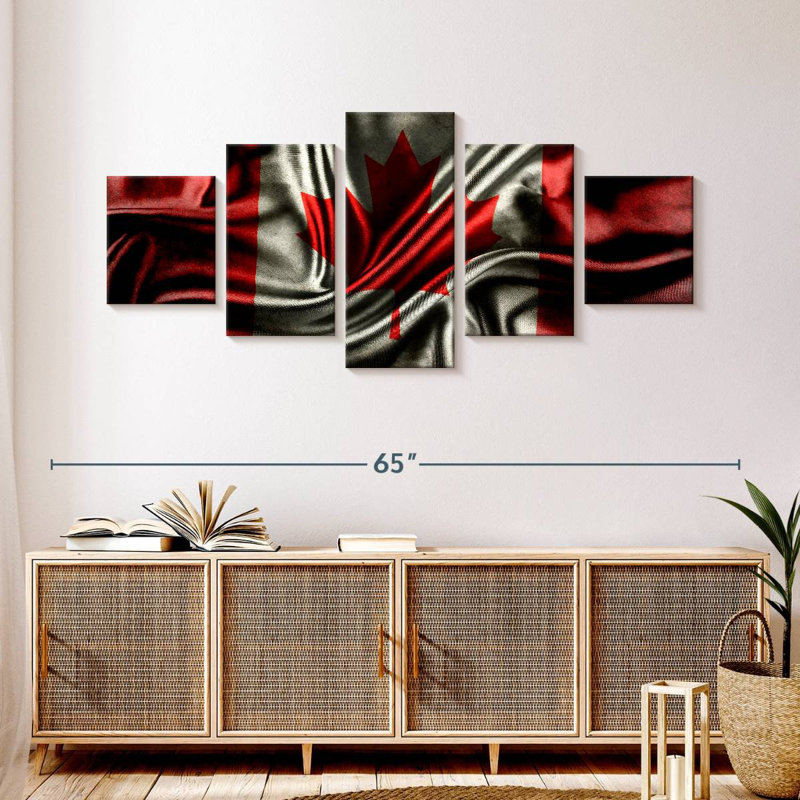 Dark Canada Flag, 24" H x 55" W