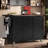 Farmhouse Kitchen Island With Power Outlet, Internal Storage Racks, Drop Leaf, Spice Rack, Towel Rack And 3 Drawers-1611425291