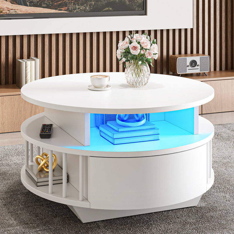 Solid Coffee Table with Storage